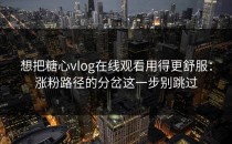 想把糖心vlog在线观看用得更舒服：涨粉路径的分岔这一步别跳过