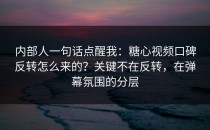 内部人一句话点醒我：糖心视频口碑反转怎么来的？关键不在反转，在弹幕氛围的分层