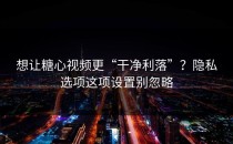 想让糖心视频更“干净利落”？隐私选项这项设置别忽略