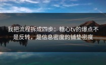 我把流程拆成四步：糖心tv的爆点不是反转，是信息密度的铺垫密度