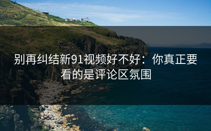 别再纠结新91视频好不好:你真正要看的是评论区氛围 别再纠结新91视频好不好:你真正要看的是评论区氛围